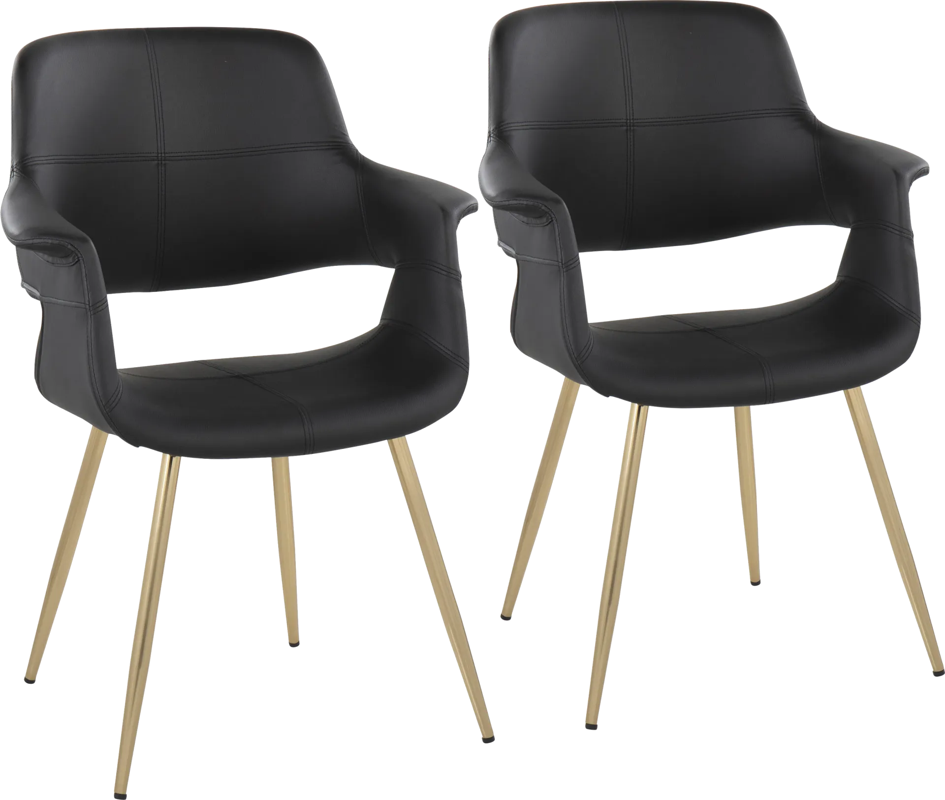 Lafanette I Black Arm Chair, Set of 2 - Image 1
