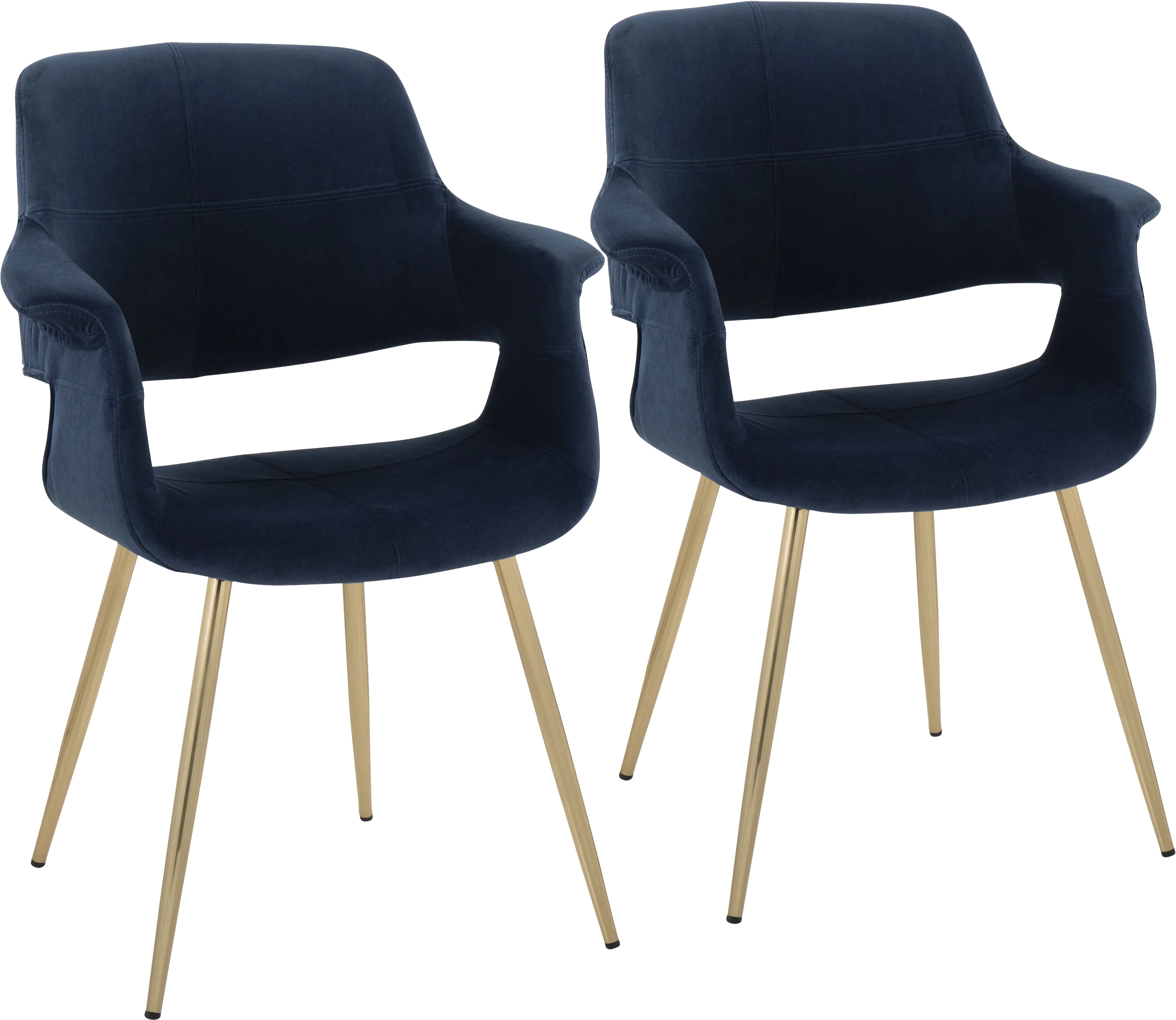 Lafanette I Blue Arm Chair, Set of 2 - Thumbnail - Image 1