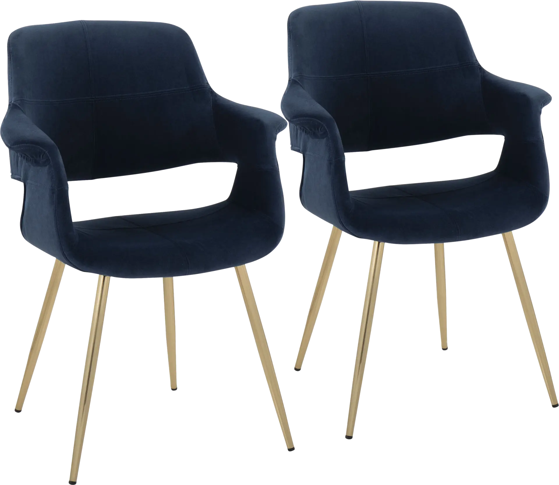 Lafanette I Blue Arm Chair, Set of 2