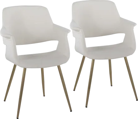 Lafanette I Cream Arm Chair, Set of 2