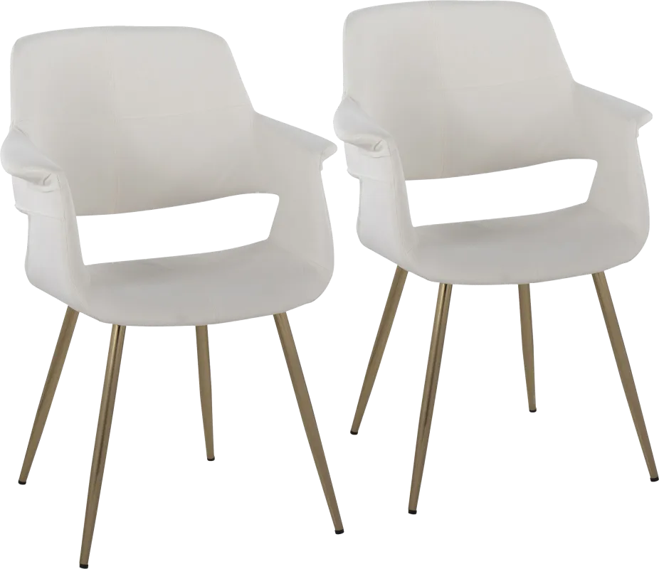 Lafanette I Cream Arm Chair, Set of 2