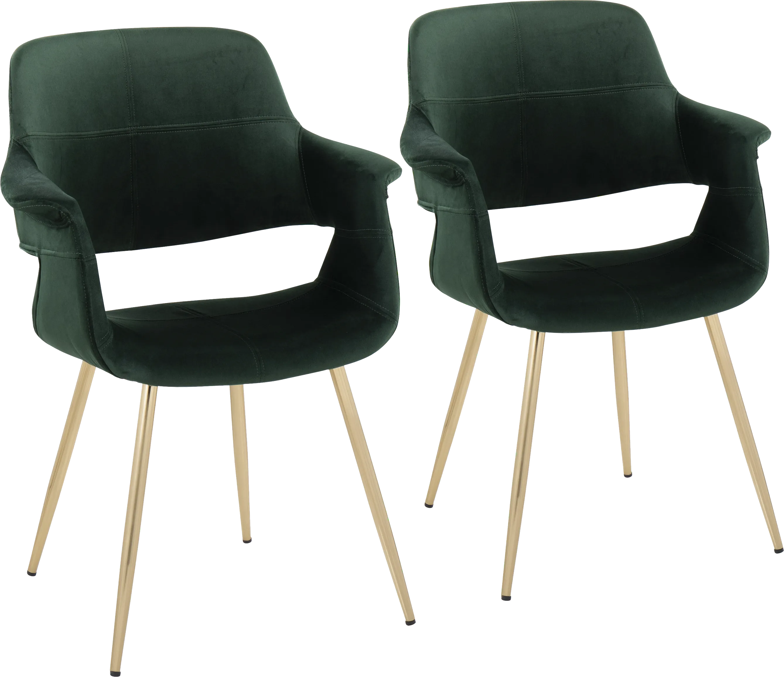 Lafanette I Green Arm Chair, Set of 2 - Thumbnail - Image 1