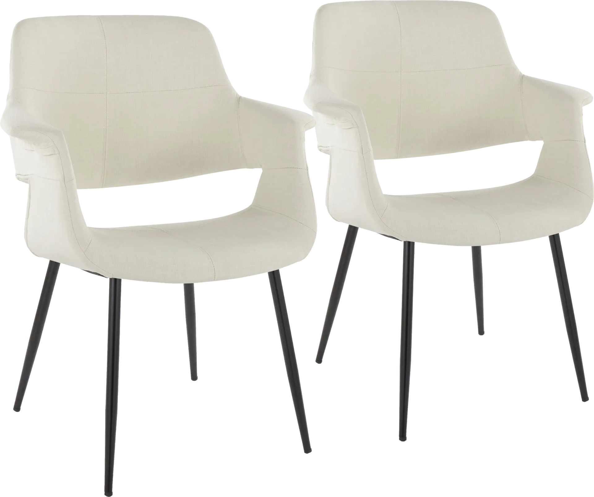 Lafanette II Cream Arm Chair, Set of 2 - Image 1