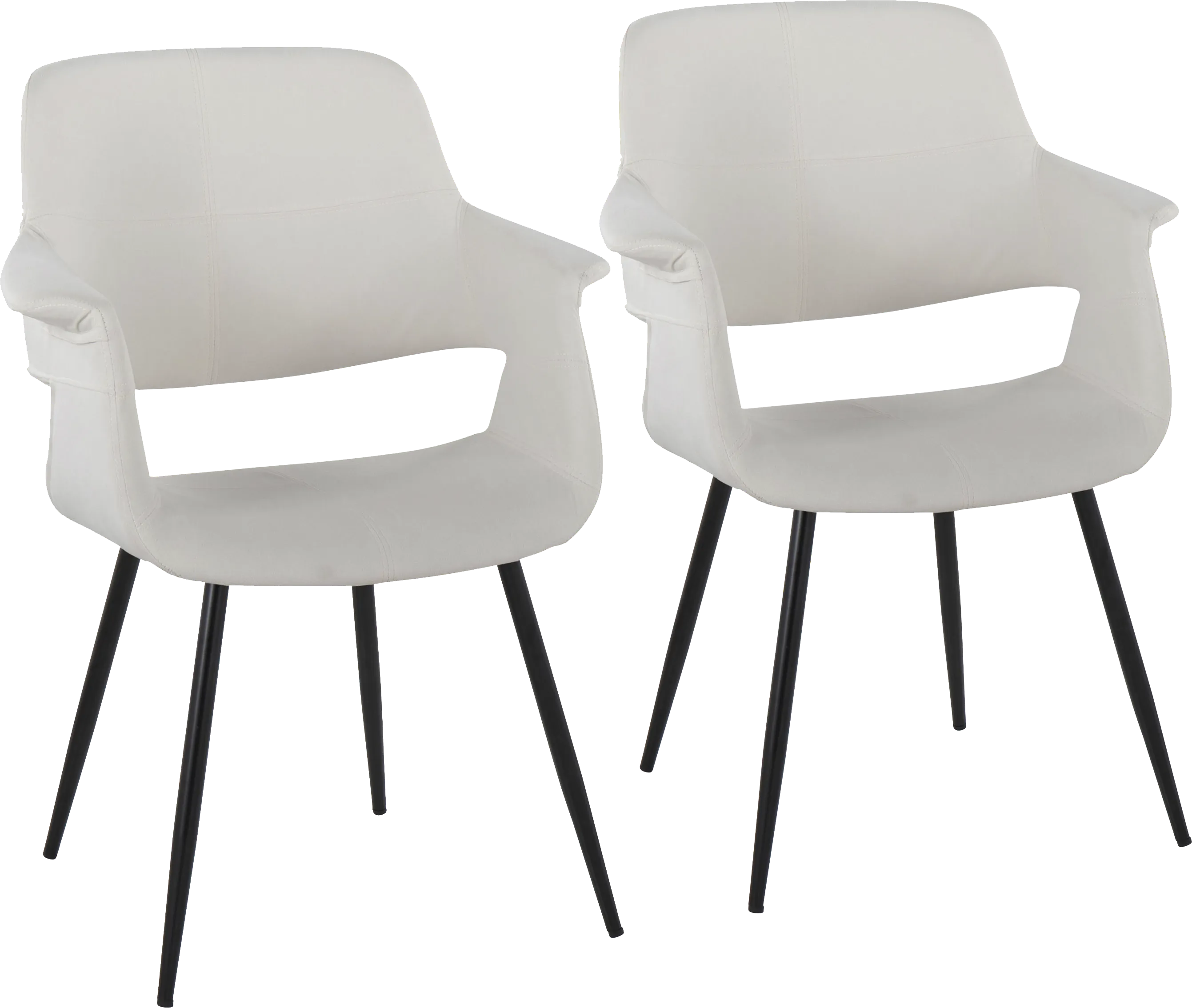 Lafanette II Cream Arm Chair, Set of 2 - Thumbnail - Image 1