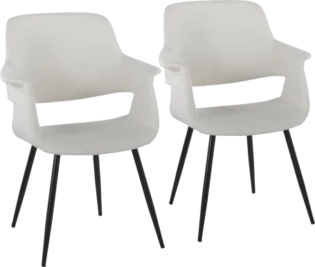 Lafanette II Cream Arm Chair, Set of 2