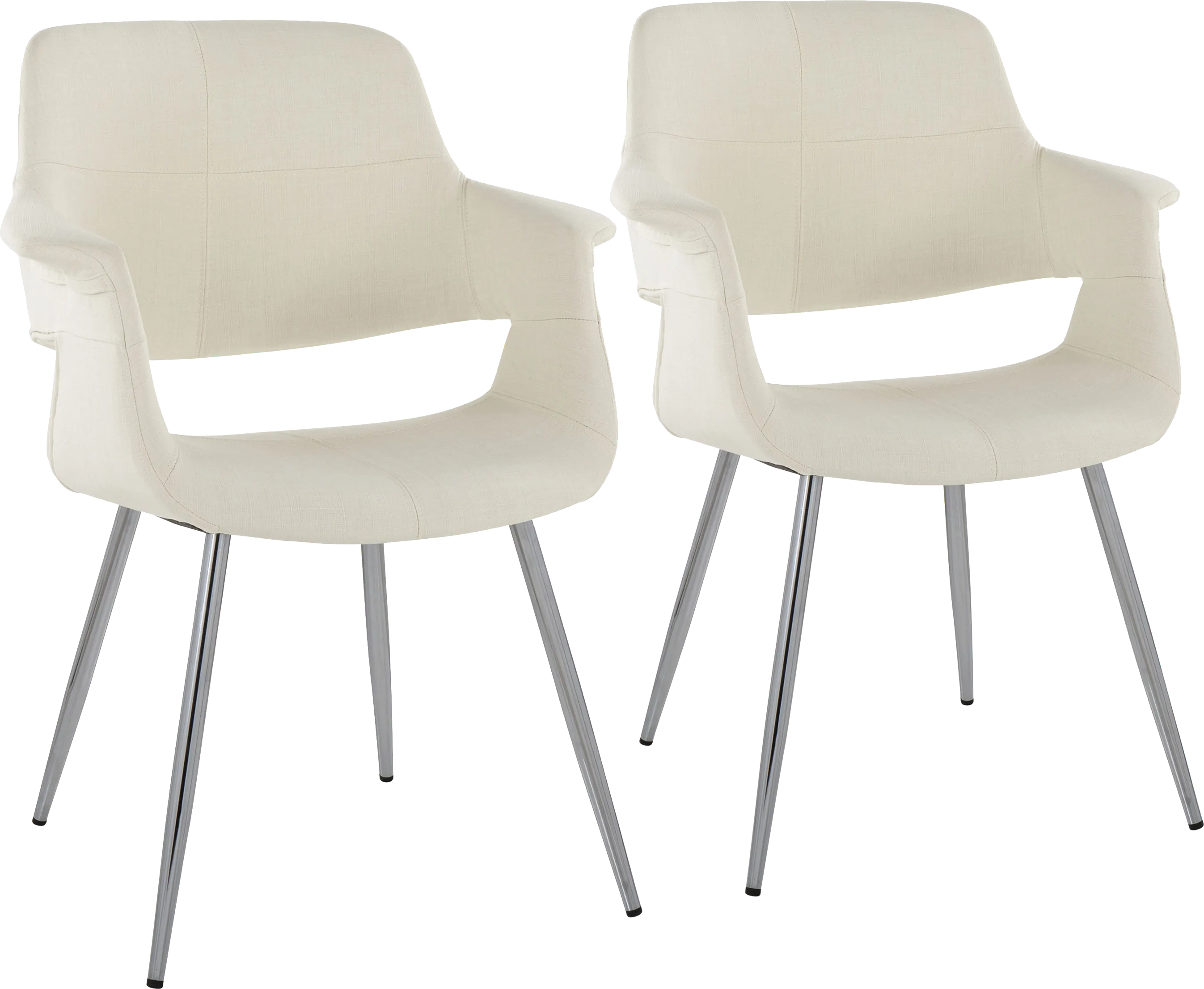 Lafanette III Cream Arm Chair, Set of 2 - Thumbnail - Image 1