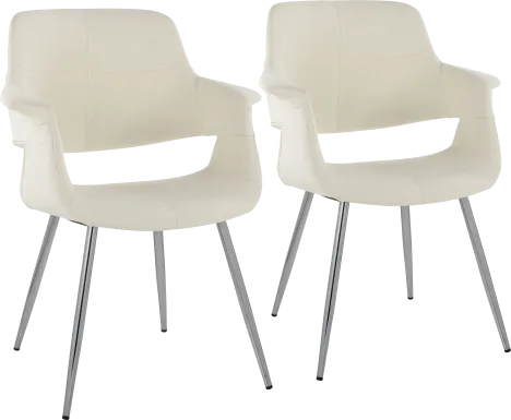 Lafanette III Cream Arm Chair, Set of 2