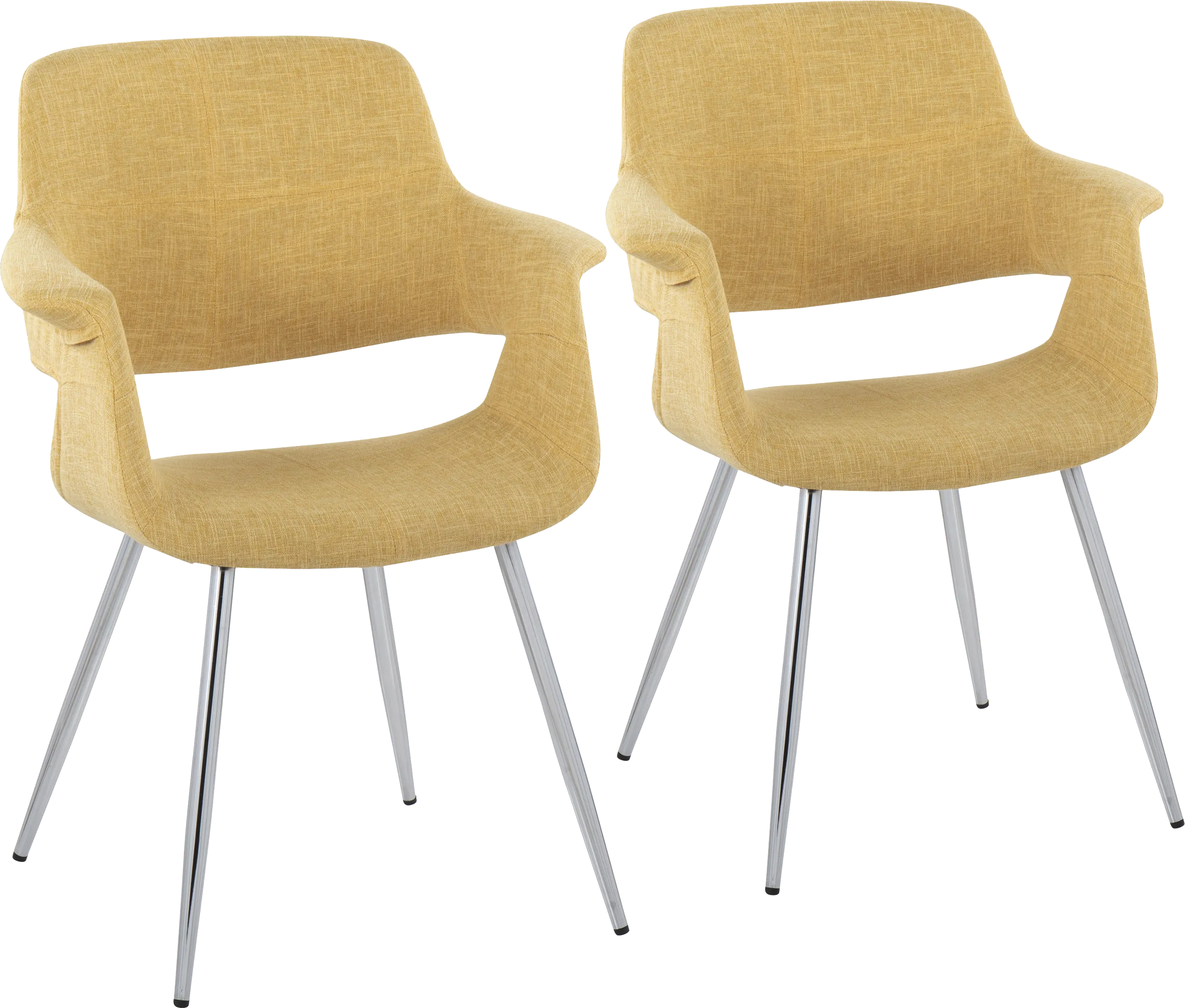 Lafanette III Yellow Arm Chair, Set of 2 - Thumbnail - Image 1