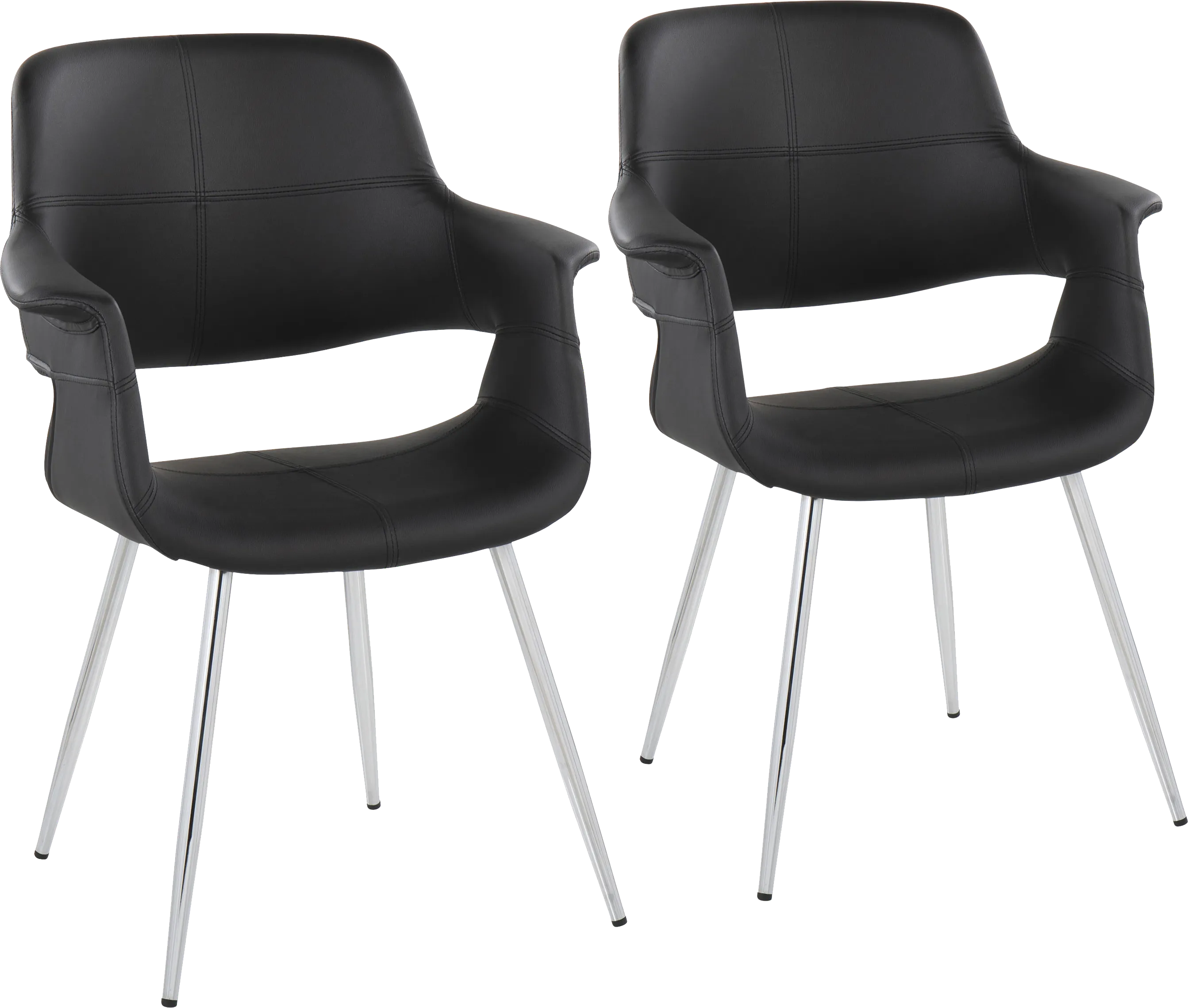 Lafanette III Black Arm Chair, Set of 2 - Thumbnail - Image 1