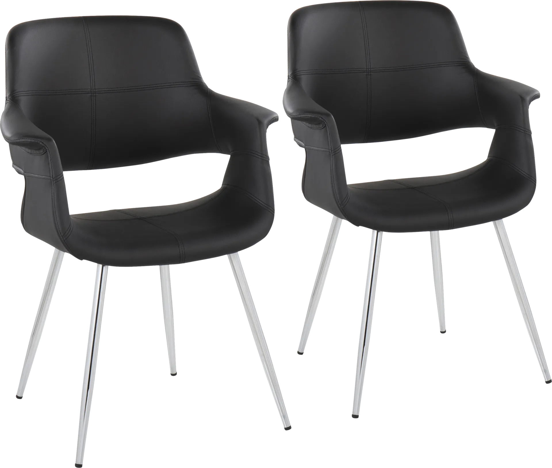 Lafanette III Black Arm Chair, Set of 2 - Image 1