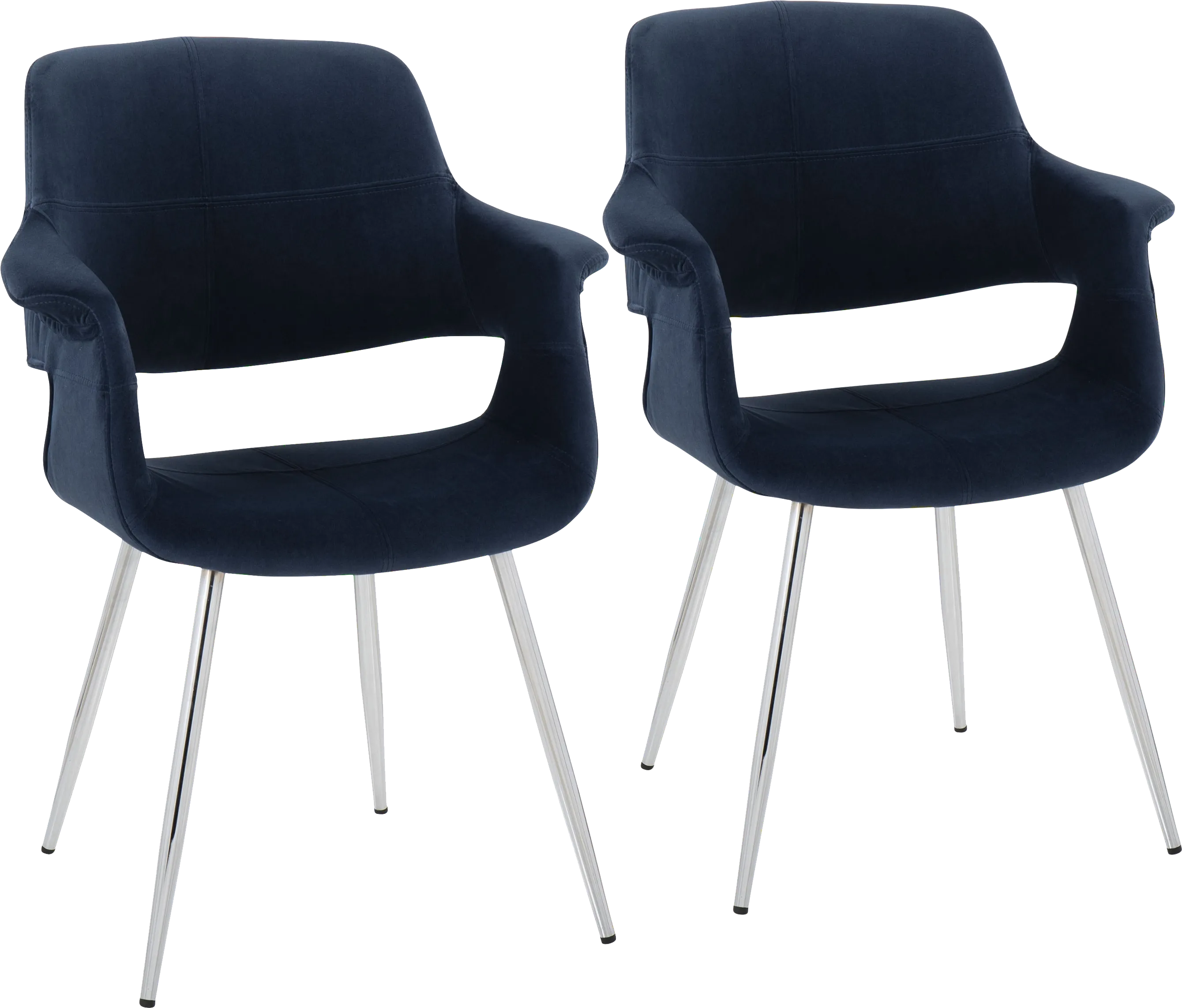 Lafanette III Blue Arm Chair, Set of 2 - Thumbnail - Image 1