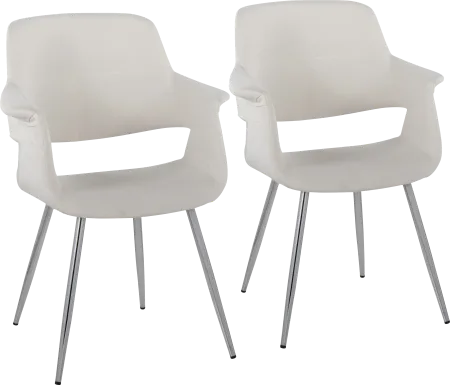 Lafanette III Cream Arm Chair, Set of 2