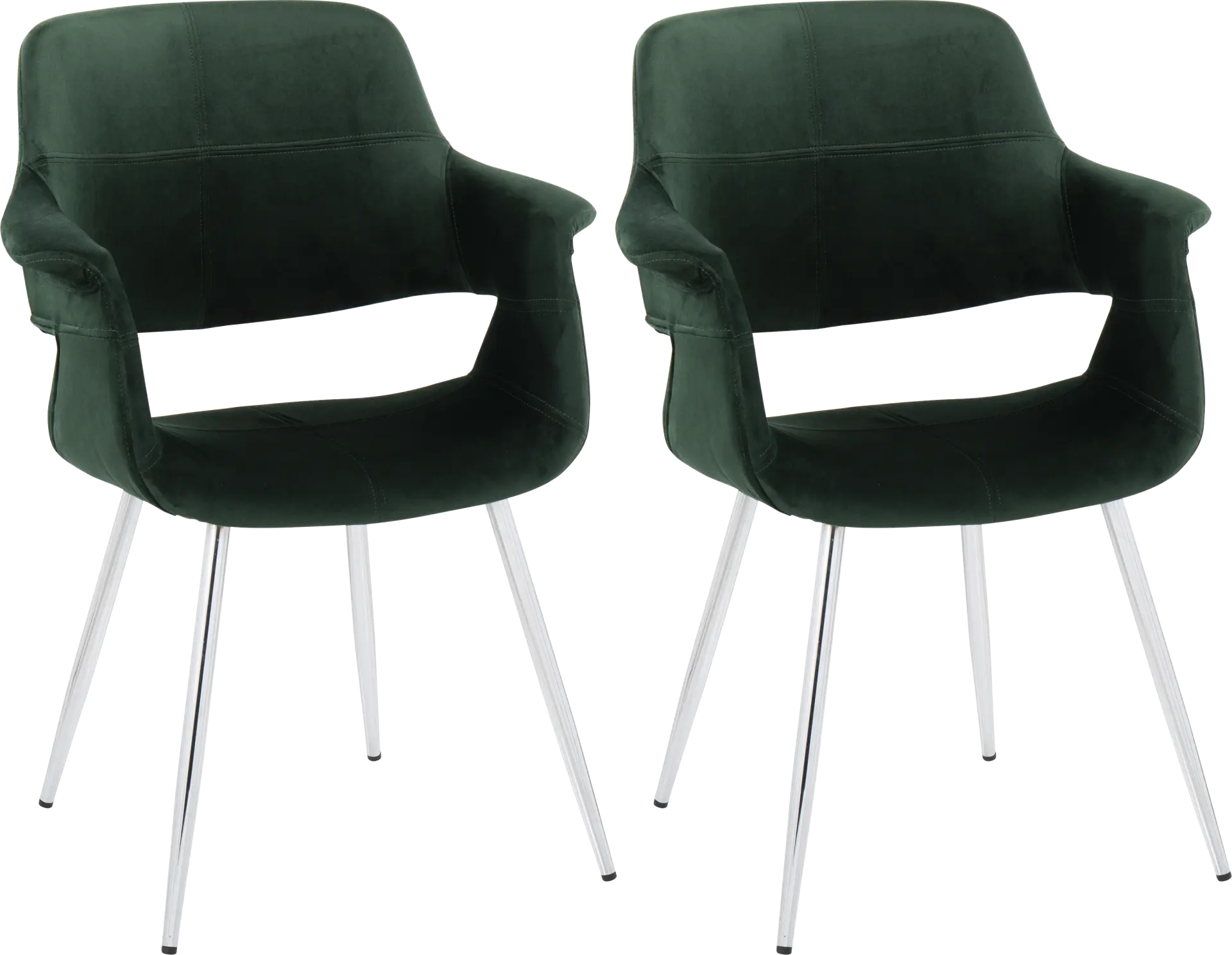 Lafanette III Green Arm Chair, Set of 2