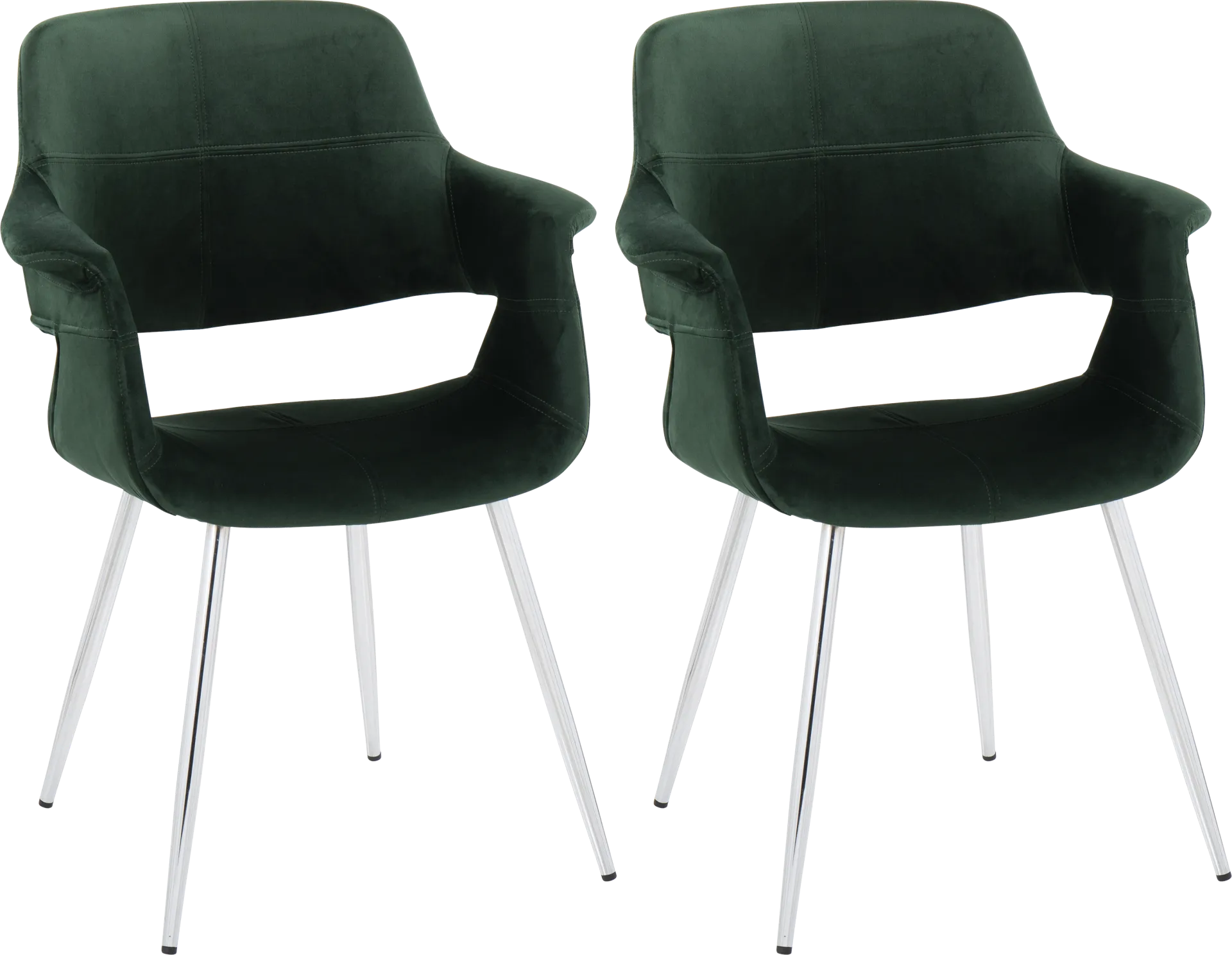 Lafanette III Green Arm Chair, Set of 2 - Image 1