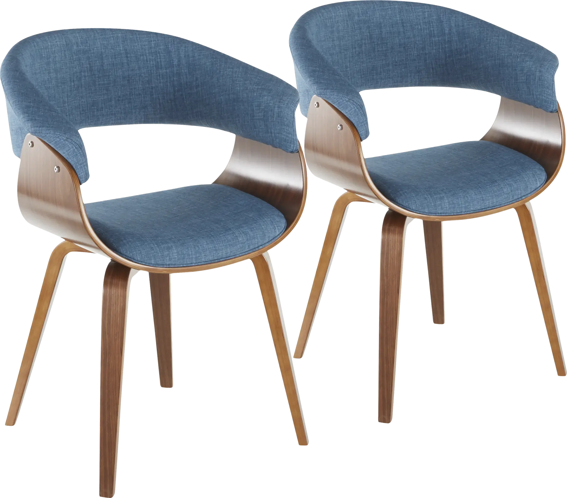 Kahmiel I Blue Arm Chair, Set of 2