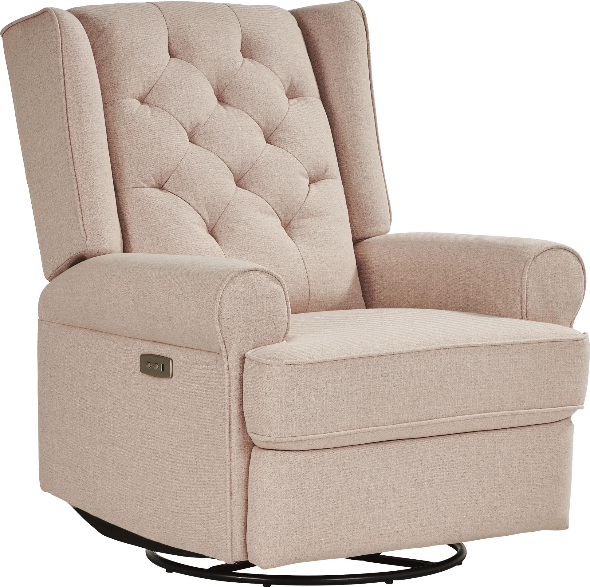 Eveleigh Blush Power Glider Recliner - Image 1