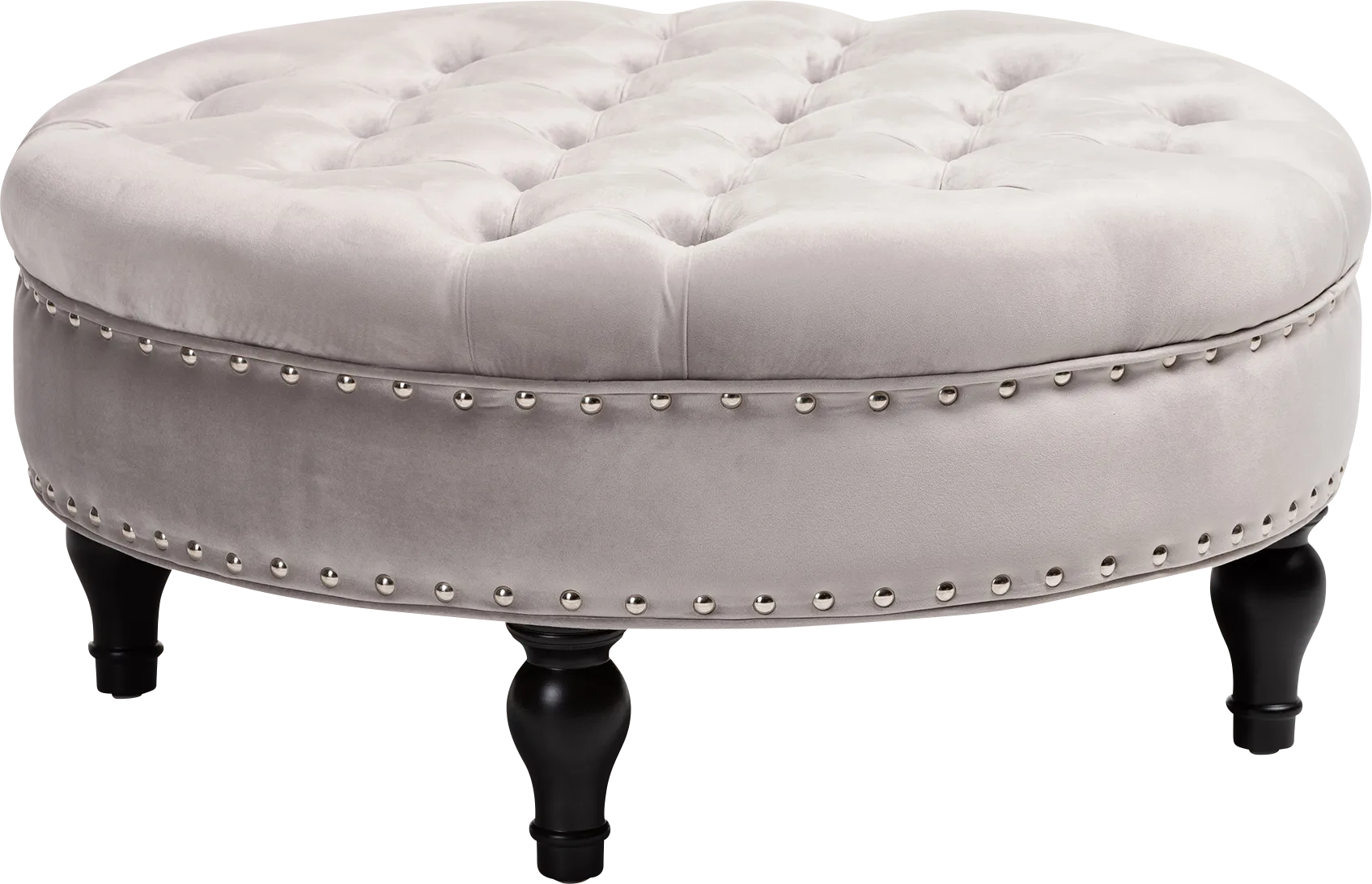 Palmyro Gray Cocktail Ottoman - Image 1