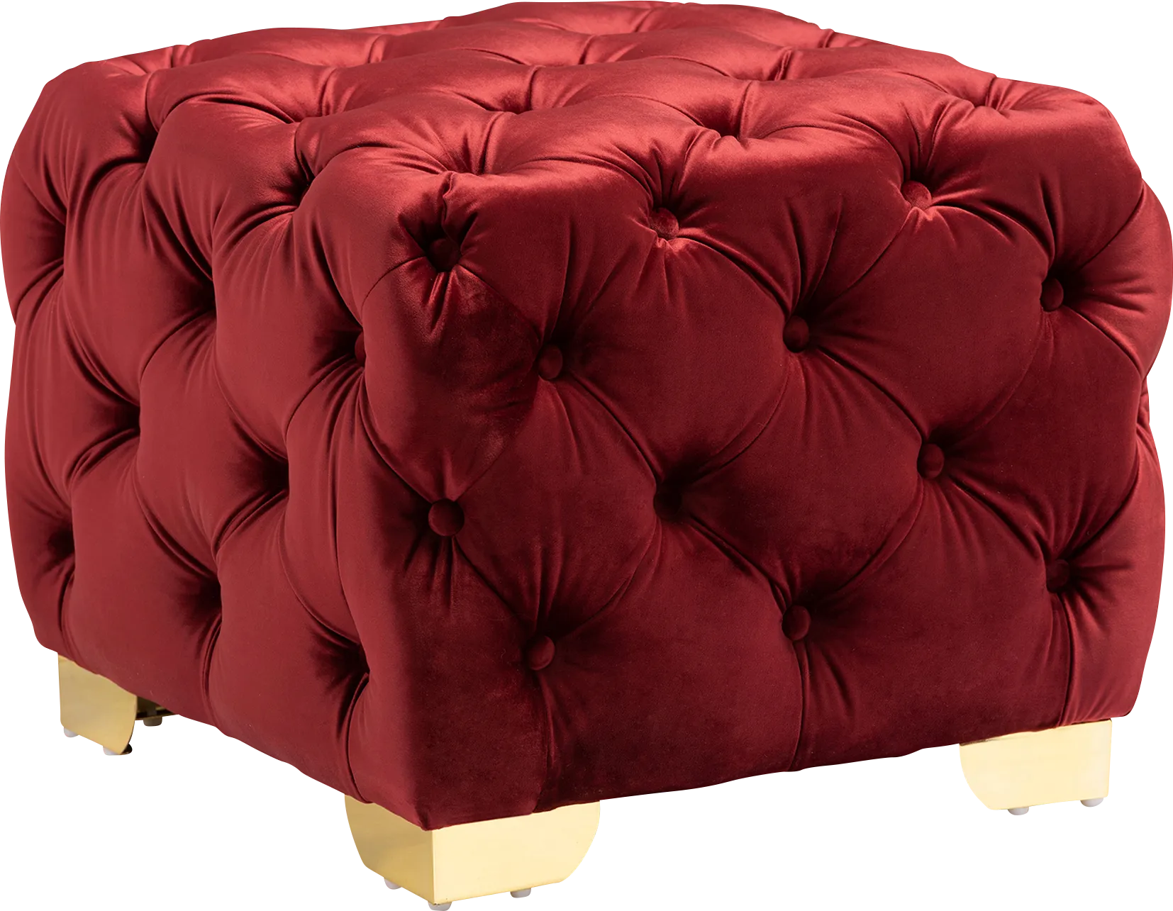 Avocet Burgundy Ottoman - Image 1
