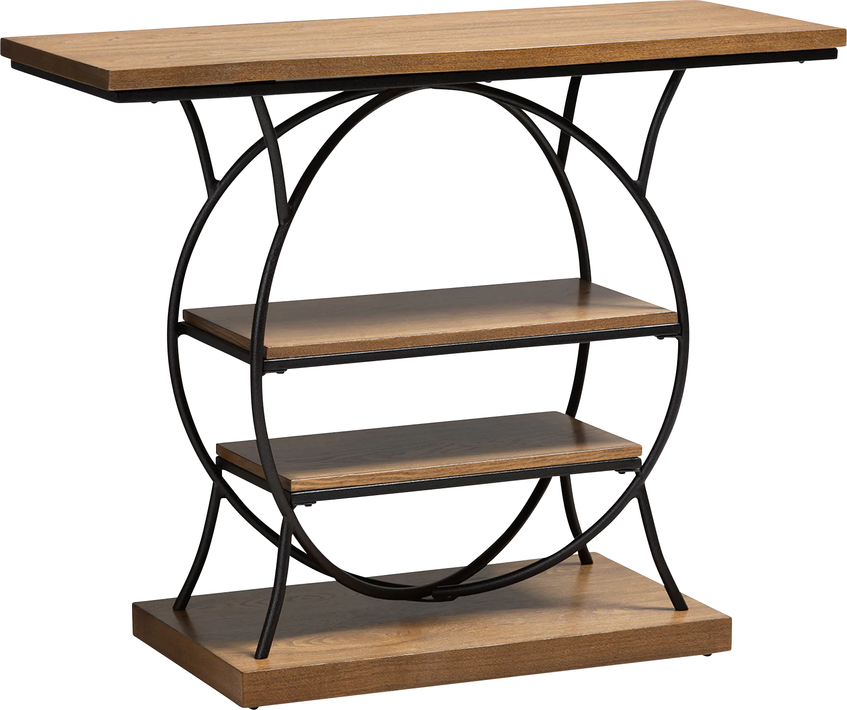 Lynell Walnut Console Table - Thumbnail - Image 1