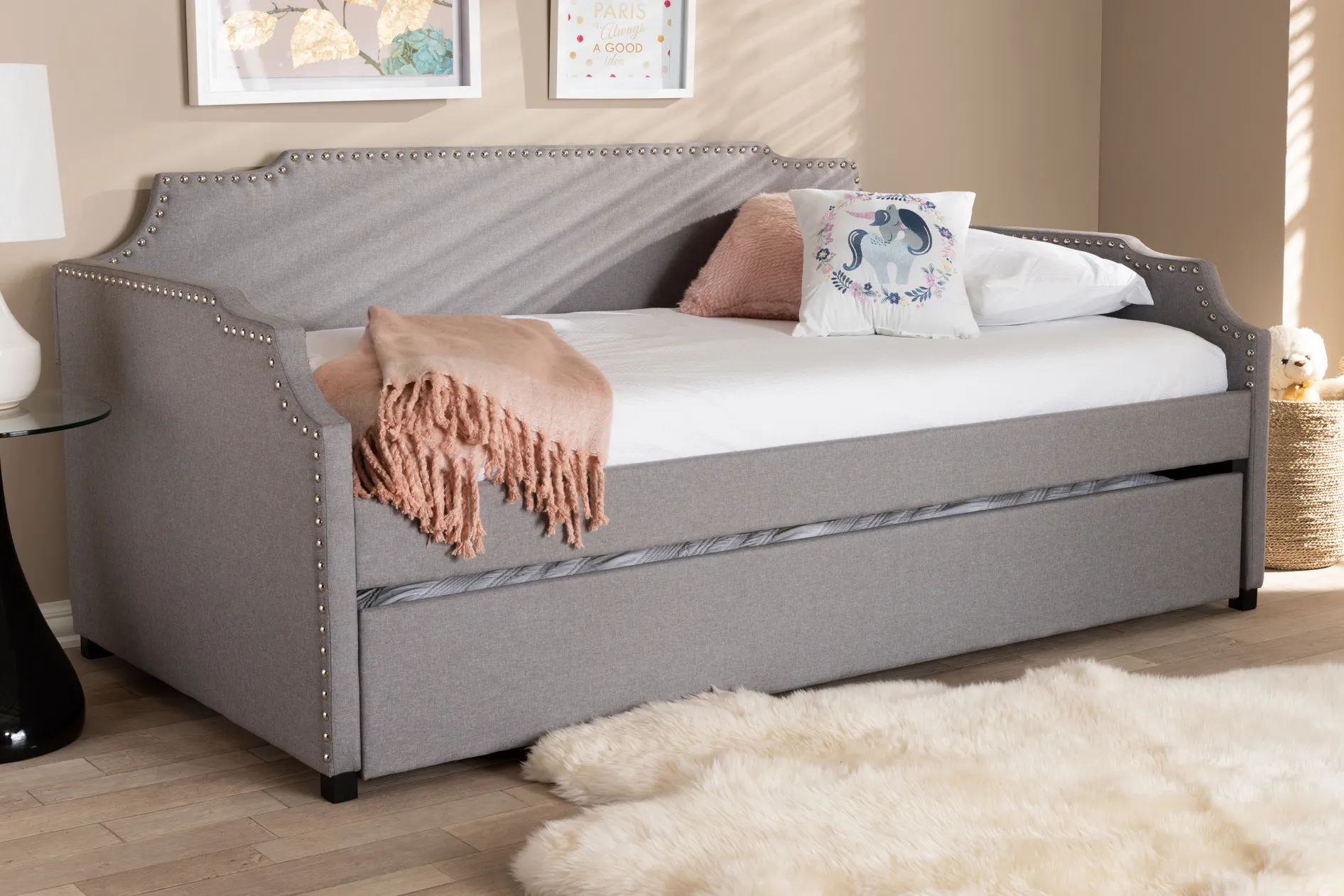 Tynland Gray Twin Daybed with Trundle - Image 1