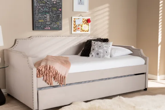 Tynland Beige Twin Daybed with Trundle