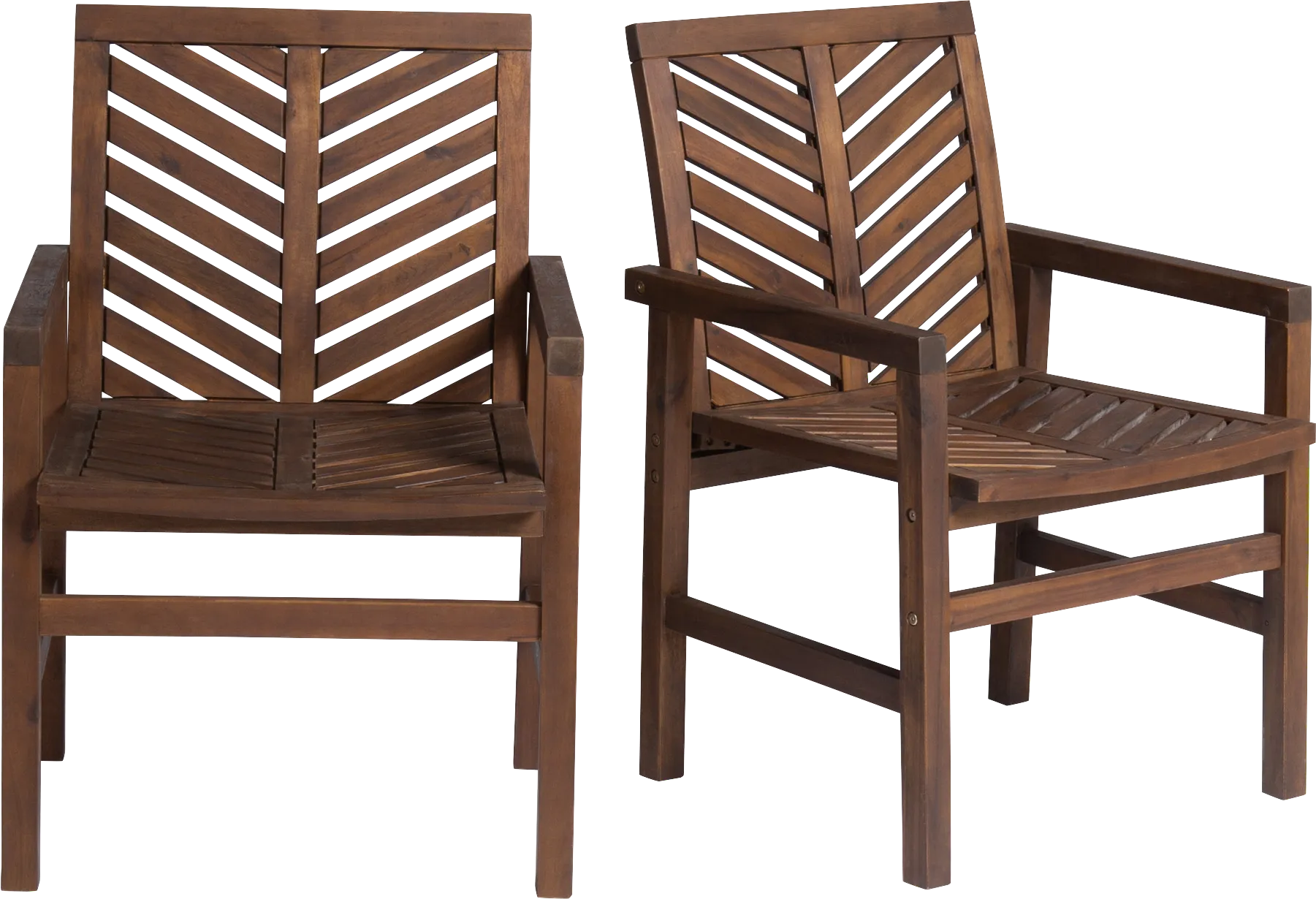 Lake Tana Dark Brown Outdoor Chair, Set of 2 - Thumbnail - Image 1