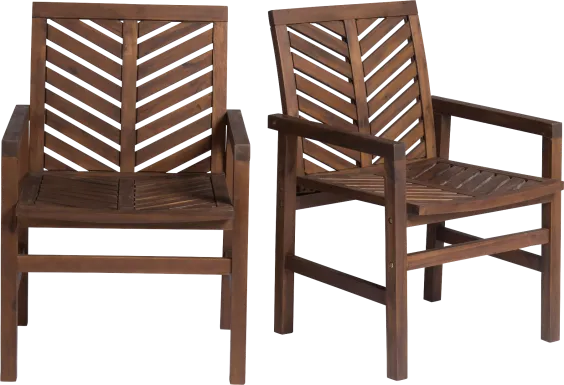 Lake Tana Dark Brown Outdoor Chair, Set of 2