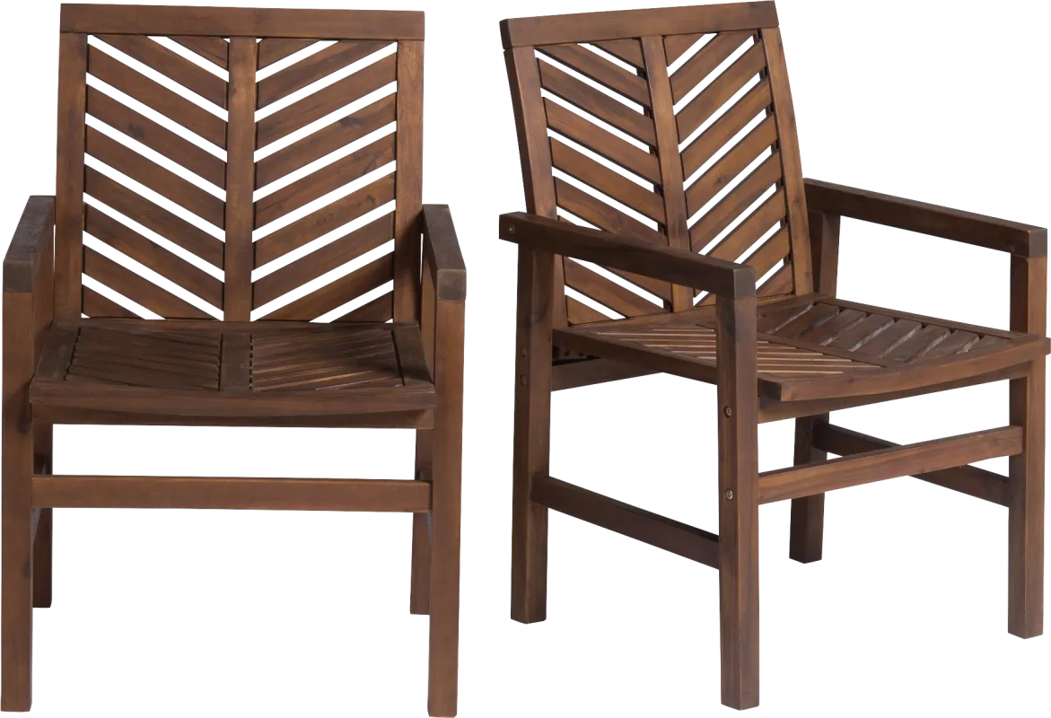 Lake Tana Dark Brown Outdoor Chair, Set of 2