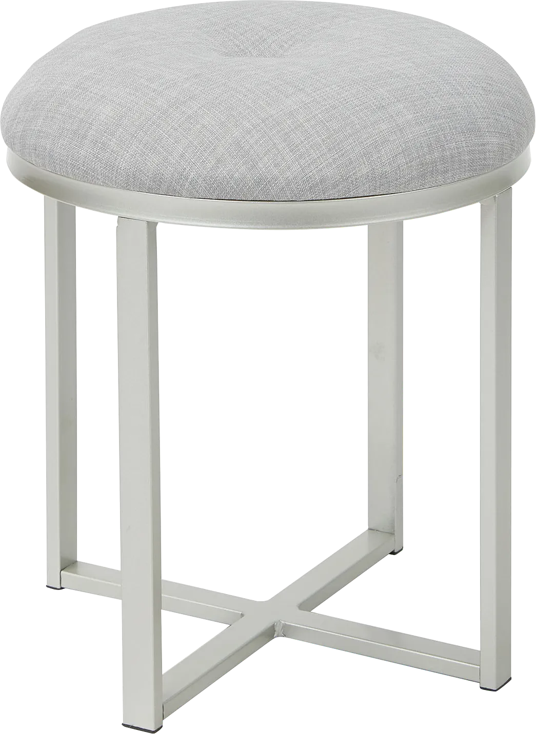 Milowyn Silver Vanity Stool - Image 1