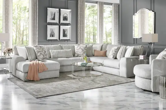 Moreau Street Gray 3 Pc Sectional