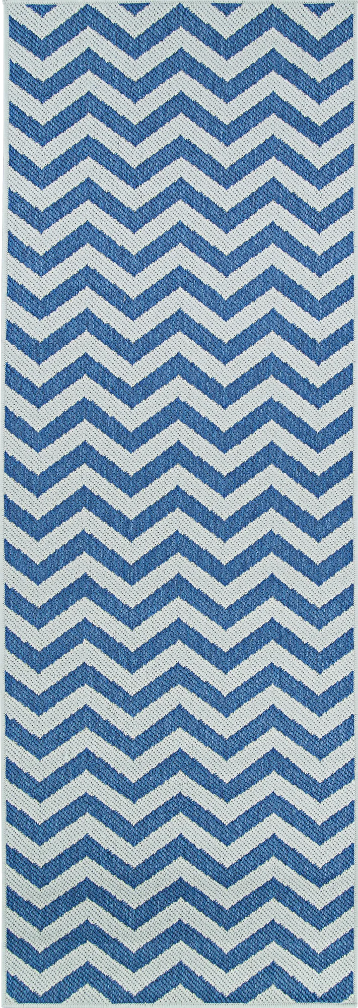 Dailon Blue 2'3 x 7'10 Indoor/Outdoor Runner Rug - Thumbnail - Image 1