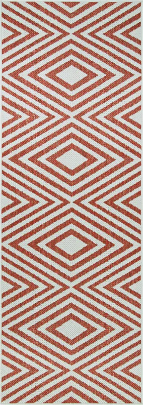 Grantley Coral 2'3 x 7'10 Indoor/Outdoor Runner Rug