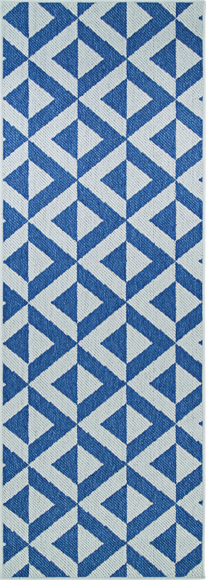 Jozlyn Blue 2'3 x 7'10 Indoor/Outdoor Runner Rug - Thumbnail - Image 1