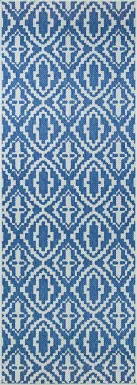 Ailmer Blue 2'3 x 7'10 Indoor/Outdoor Runner Rug
