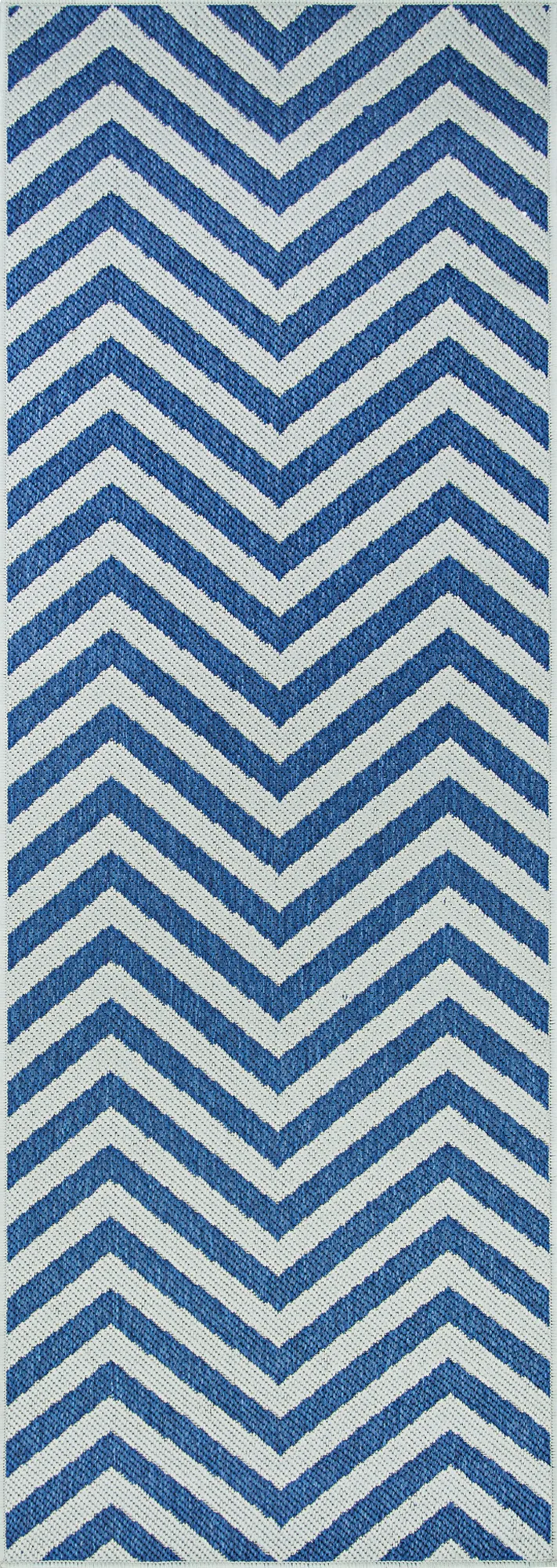 Alburt Blue 2'3 x 7'10 Indoor/Outdoor Runner Rug - Thumbnail - Image 1