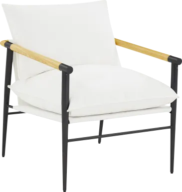 Houchin White Accent Chair