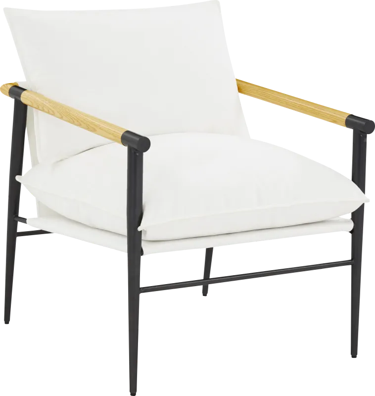 Houchin White Accent Chair