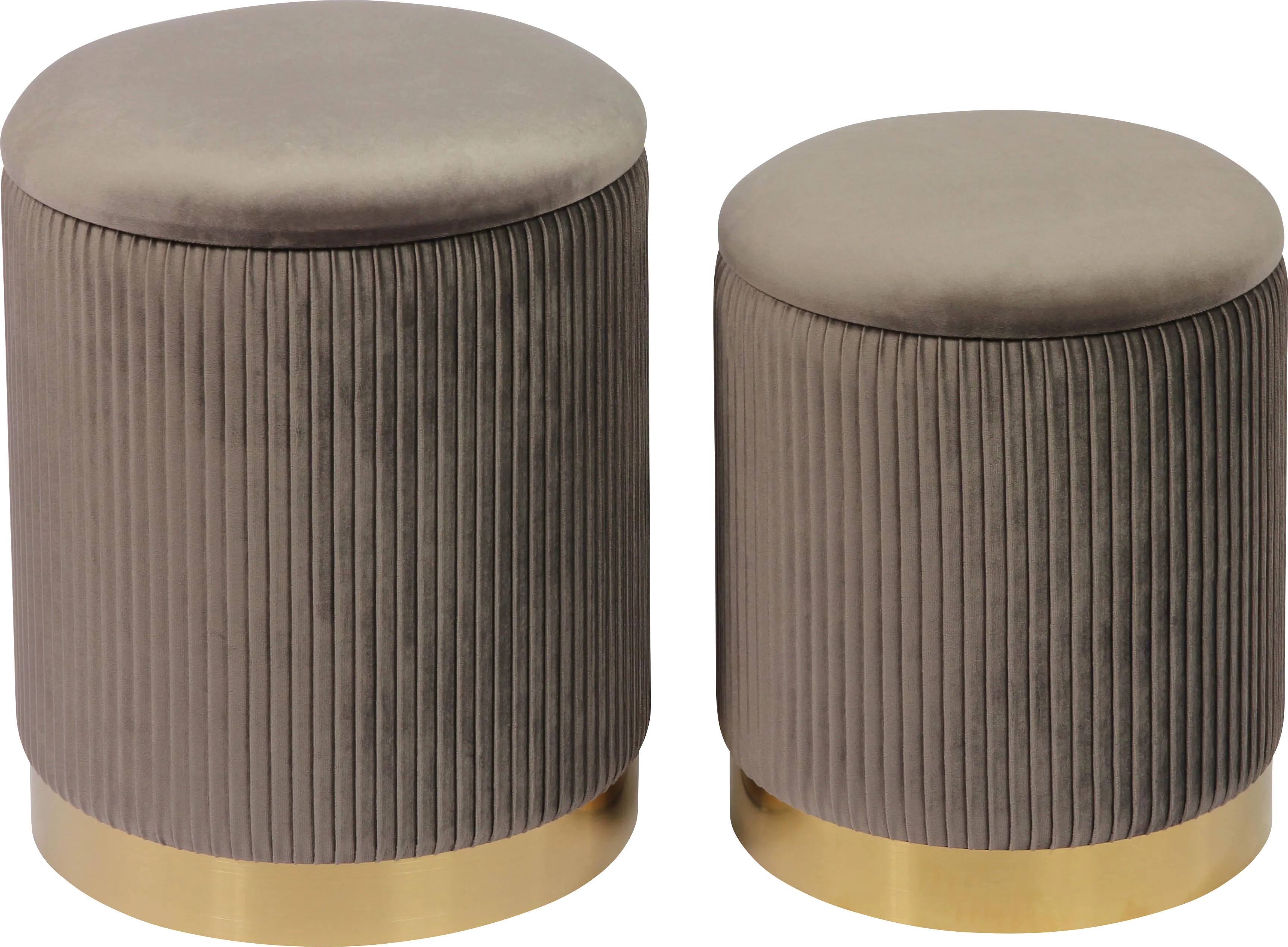 Mannix Gray Storage Ottoman, Set of 2 - Image 1