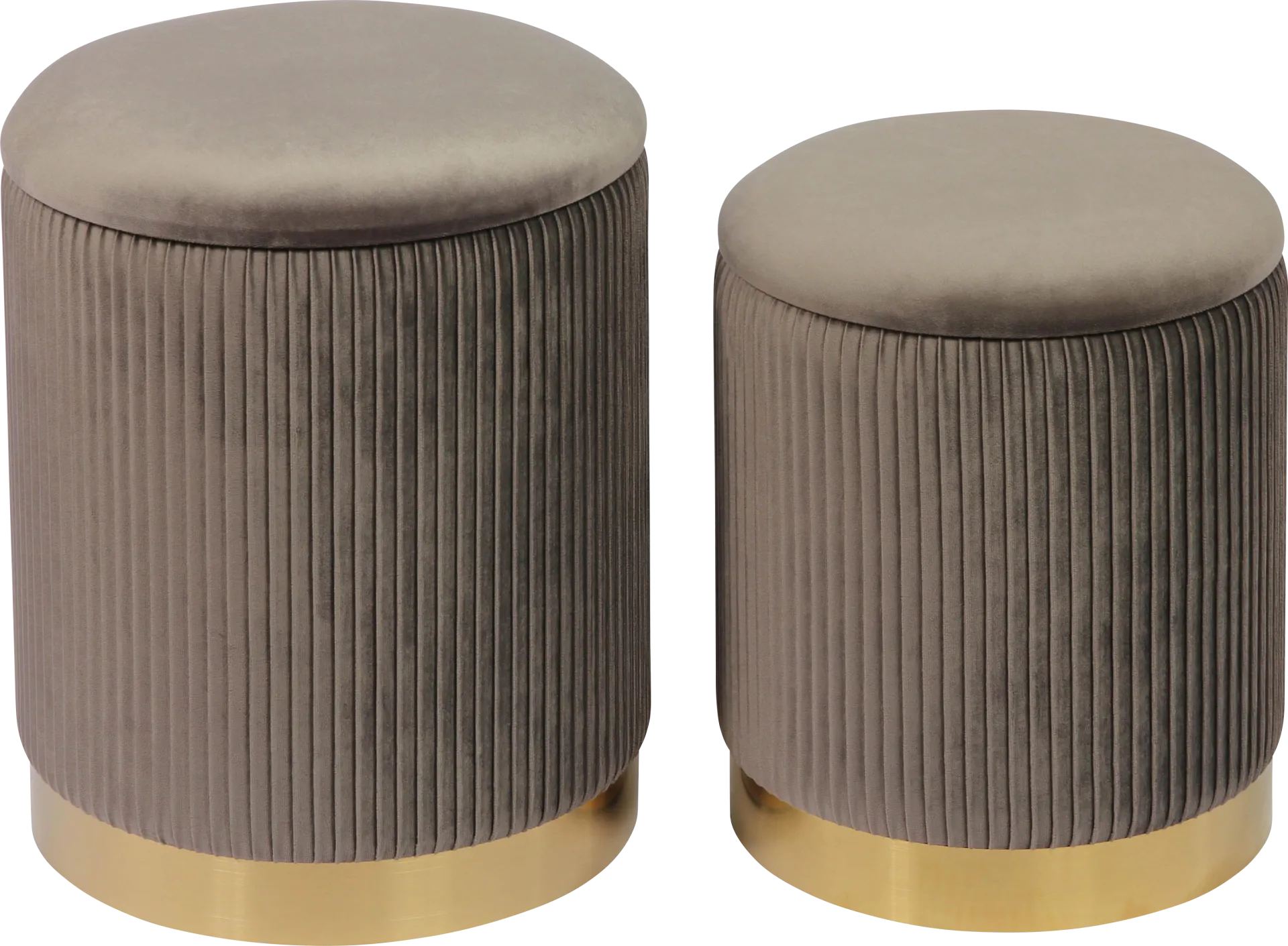 Mannix Gray Storage Ottoman, Set of 2 - Image 1
