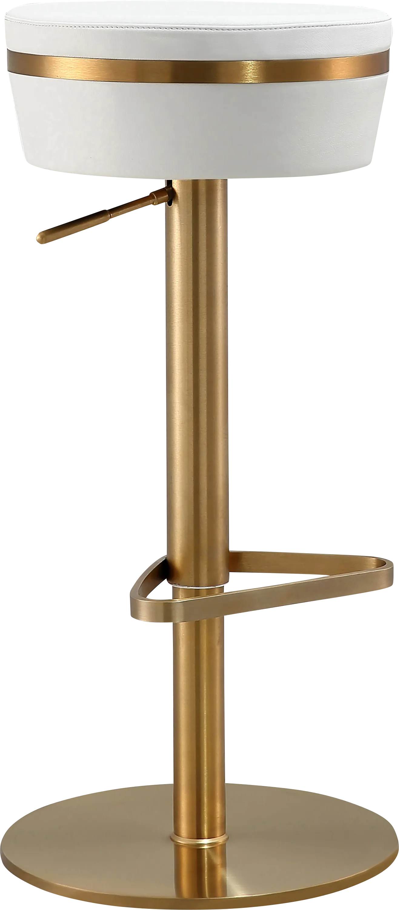 Abiaka White Adjustable Stool - Thumbnail - Image 1