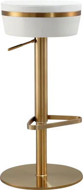 Abiaka White Adjustable Stool