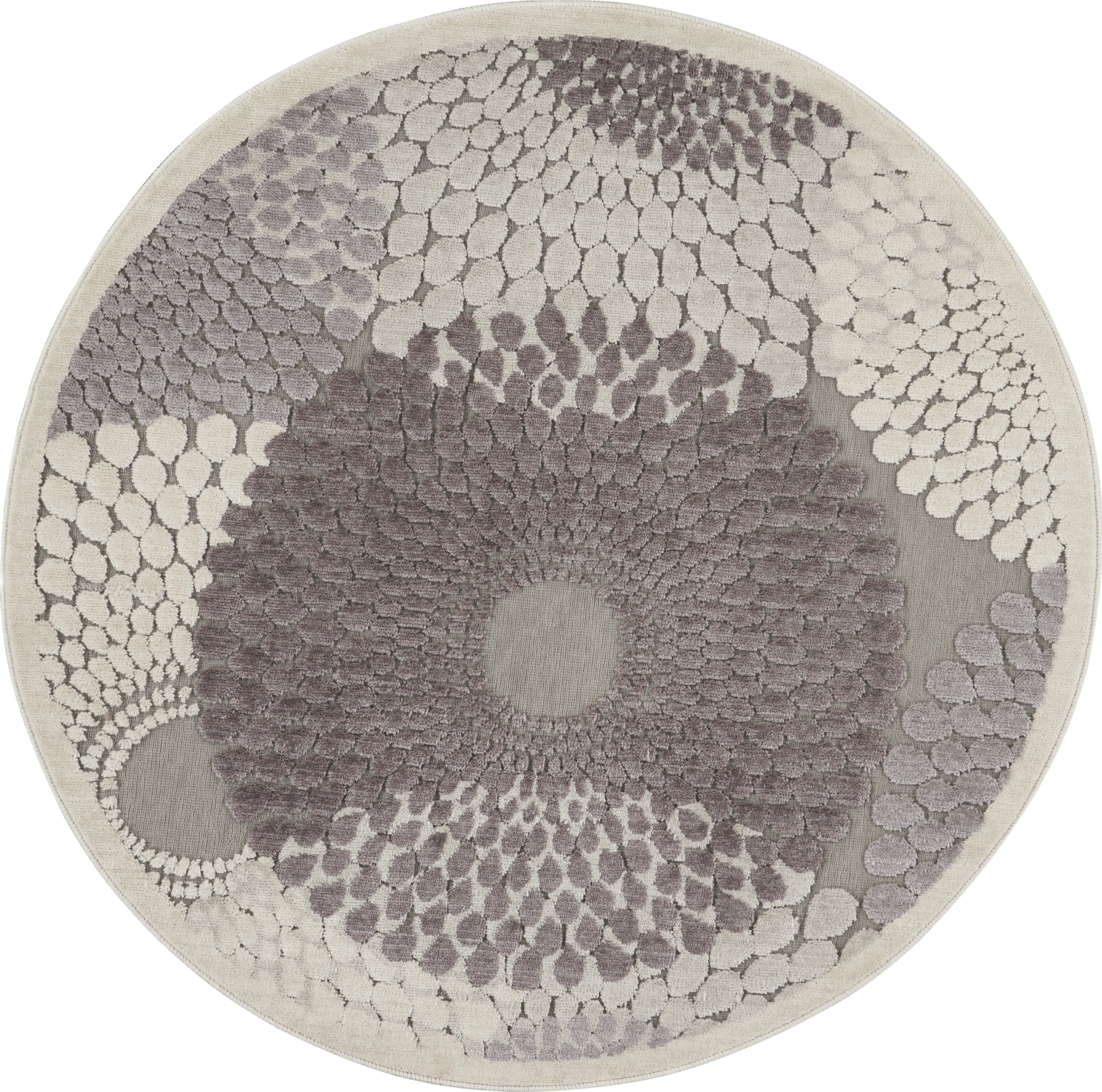 Camberly Gray 7'8 Round Rug - Thumbnail - Image 1