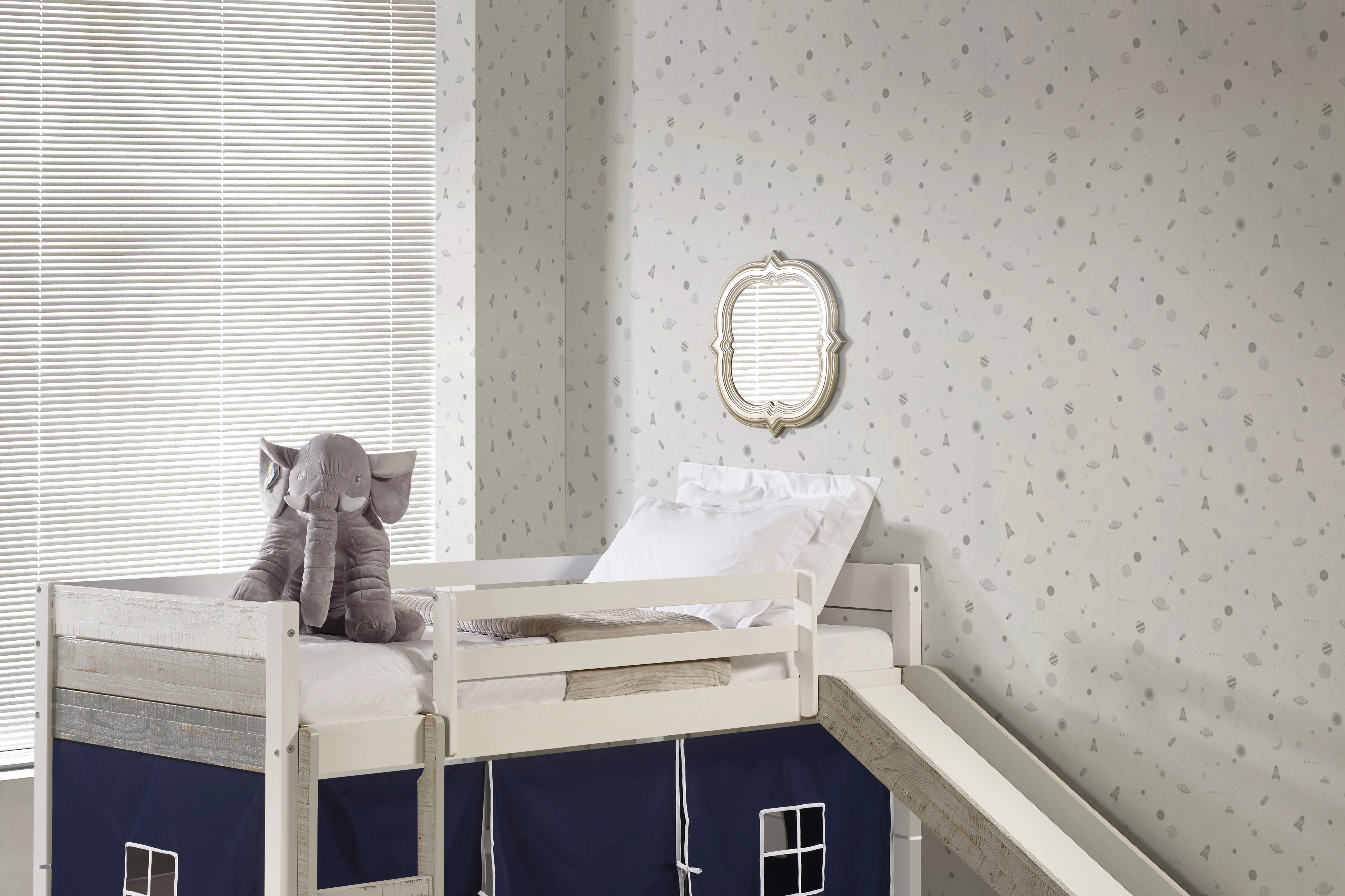 Kids Debuel Navy Twin Tent Loft Bed - Thumbnail - Image 2