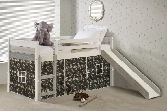Kids Debuel Camo Twin Tent Loft Bed