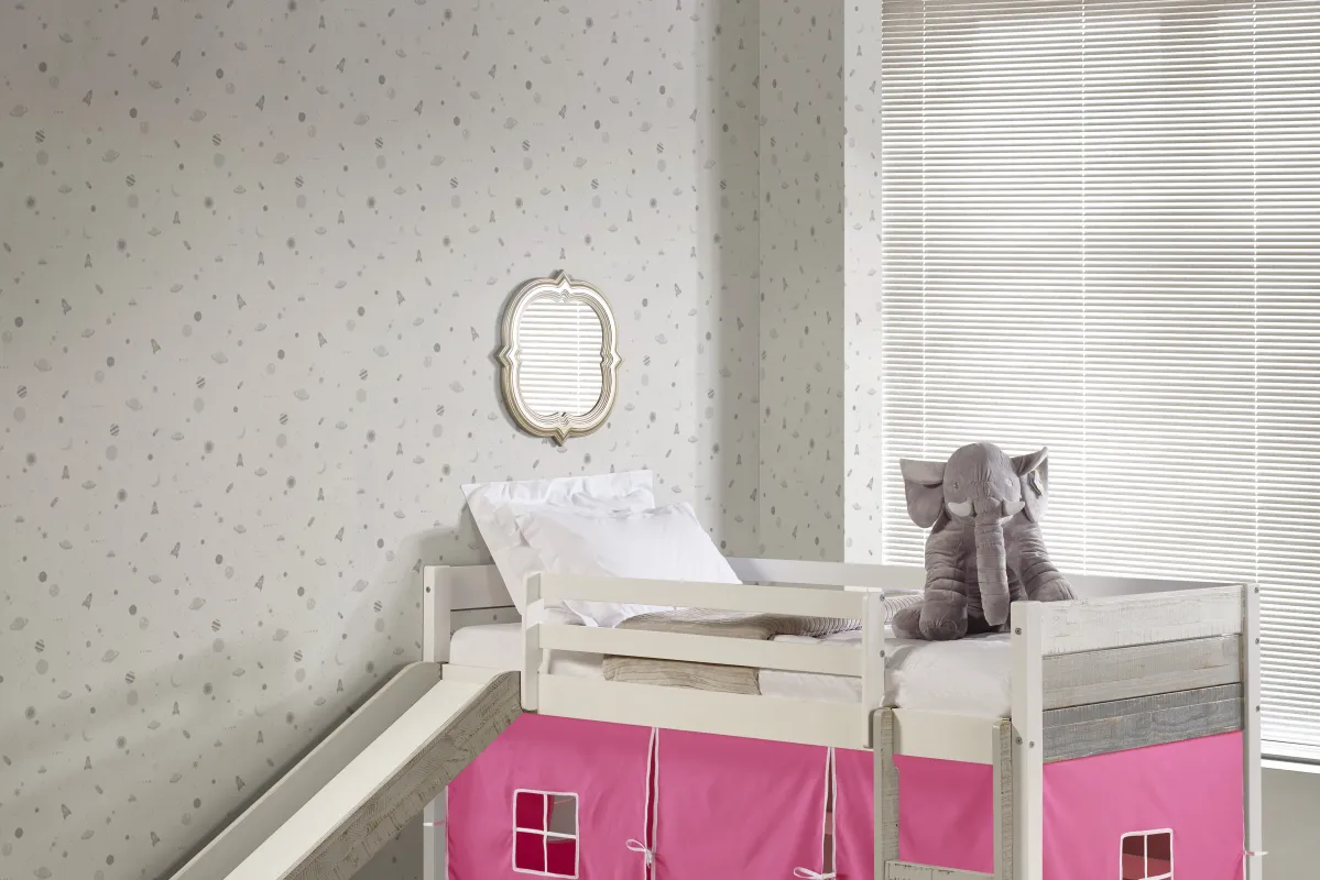 Kids Debuel Pink Twin Tent Loft Bed
