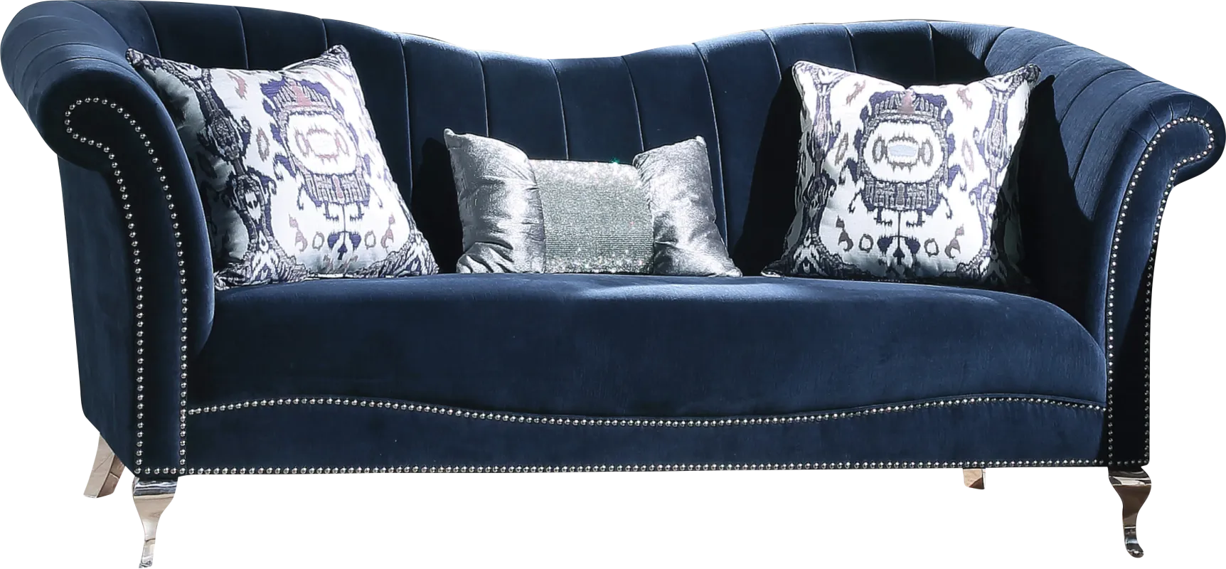 Berean Blue Sofa with Three Pillows
