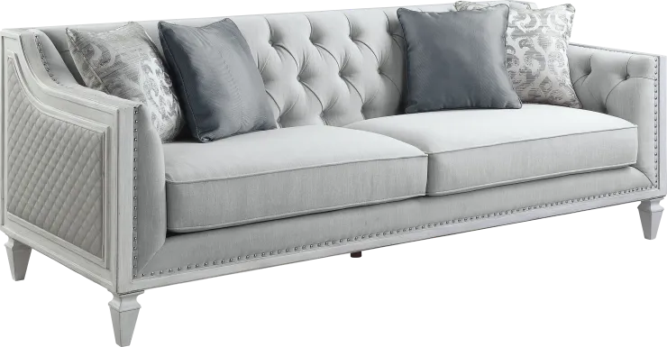 Blinn Light Gray Sofa with Four Pillows