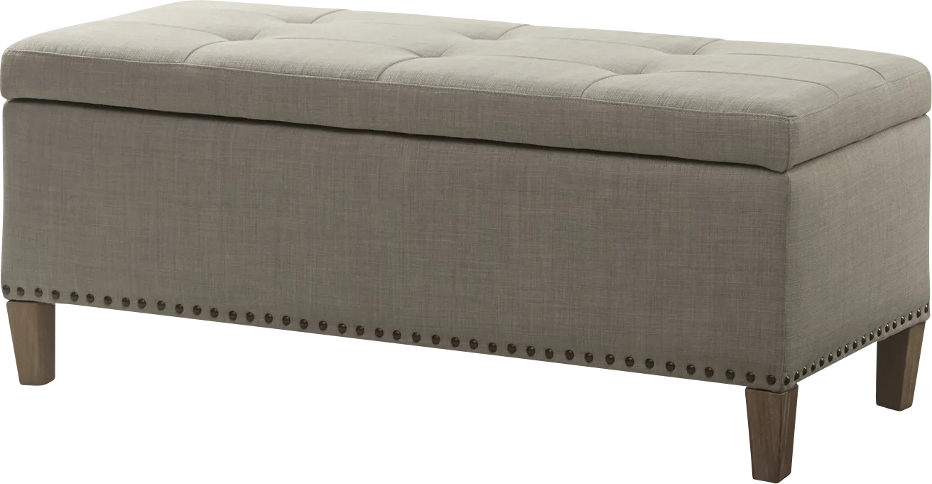 Rosewin Taupe Accent Bench - Image 1