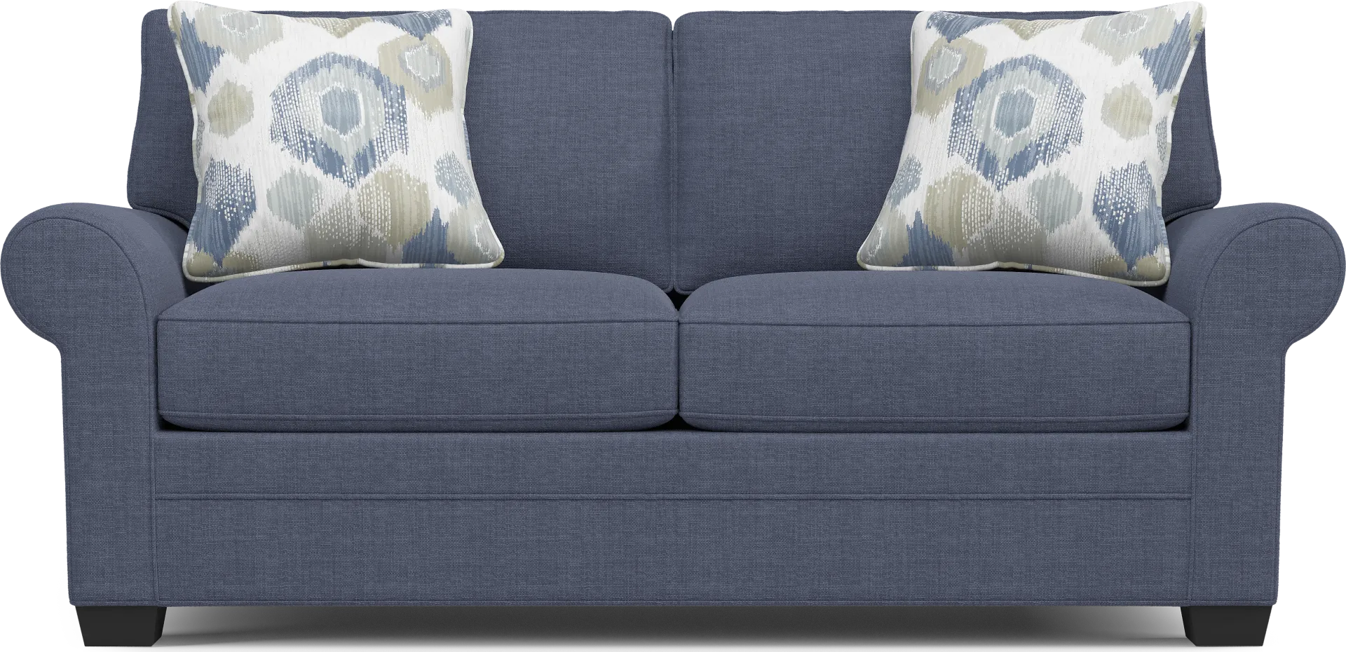 Bellingham Sapphire Textured Chenille Gel Foam Sleeper Loveseat - Image 1