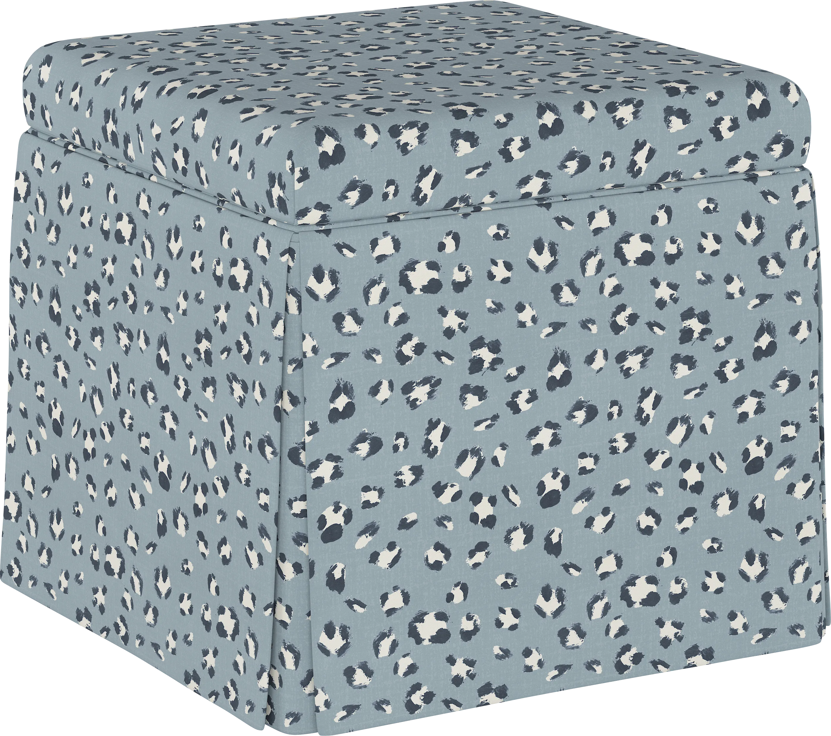 Charlick Blue Ottoman - Thumbnail - Image 1